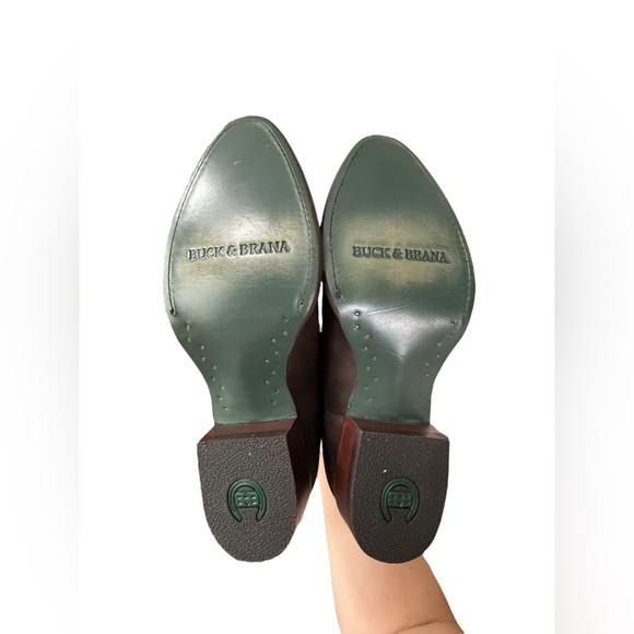 NIB Buck & Brana Men’s Paul Gamuza Leather Brown Ankle Boots in size 12 - Picture 5 of 7